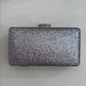 Silver Glitter Clutch